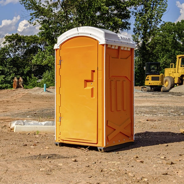 how often are the porta potties cleaned and serviced during a rental period in Newell